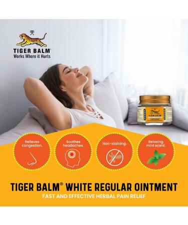 Tiger Balm Pain Relieving Ointment White 18g Relief for Sore Muscles Tiger Balm Ointment - Buy Online on SooperMarket.com