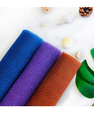 Yiclick Exfoliating African Net Sponge 3 Pcs - Body Scrubber and Washcloth Set for Shower and Bath - Exfoliating Loofah Sponge for Smooth Skin - 3 Count - Buy Online on SooperMarket.com