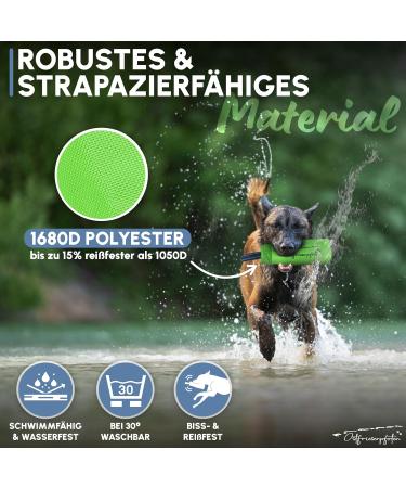 Ostfriesenpfoten Enno: Durable Feed Bag for Dogs | Washable & Versatile | Size L | Includes Agility Training eBook | Neongr n | International Shipping Available - Buy Online on SooperMarket.com