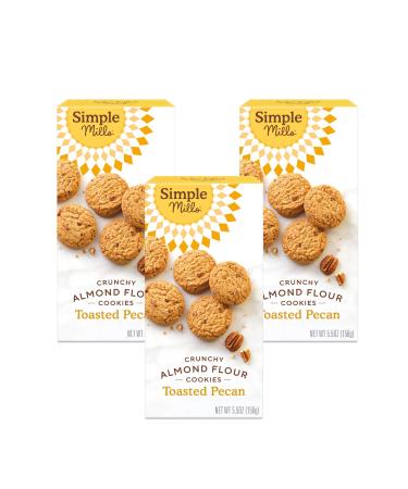 Simple Mills Crunchy Almond Flour Toasted Pecan Cookies - 5.5 Oz. - Pack of 6