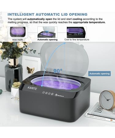 KARITE Paraffin Wax Machine for Hands and Feet | Auto Open Lid | Arthritis Paraffin Bath | Fast 20Min Meltdown | Precision Temp Control | 4500ml Warmer with 8Pack Refills - Black - Buy Online on SooperMarket.com