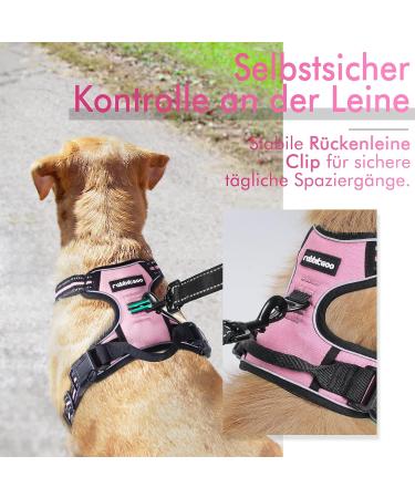 Rabbitgoo No-Pull Dog Harness for Small Dogs - Adjustable & Breathable with Reflective Stripes - Safe Control Breast Harness for Large Dogs - Pink XS (1 Pack) - Buy Online on SooperMarket.com