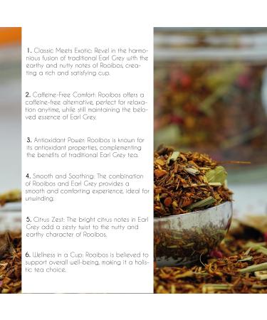 Thames Tea Tubebox - Premium Flavoured Loose Leaf Fruit & Herbal Tea for a Luxury British Tea Experience (Earl Grey Rooibos) - Buy Online on SooperMarket.com