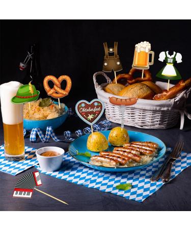 Grehge ter Oktoberfest Cupcake Toppers Oktoberfest Cake Decoration Beer Festival Party Picks German Beer Festival Cake Decoration for Oktoberfest Decoration Bavarian Party Dessert Oktoberfest B - Buy Online on SooperMarket.com