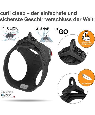 Buy Curli Air-Mesh Vest Harness in Black (M) - Durable Stylish & Comfortable for Pets | International Shipping Available - Buy Online on SooperMarket.com