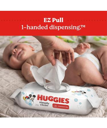 Huggies Simply Clean Fragrance-Free Baby Wipes 6 Flip-Top Packs (384 Wipes Total) - Buy Online on SooperMarket.com