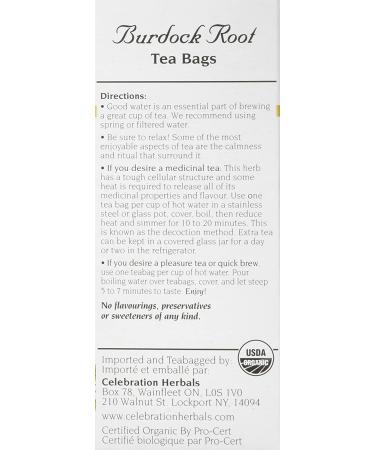 Celebration Herbals Burdock Root Tea Bags - 24 Count - Buy Online on SooperMarket.com