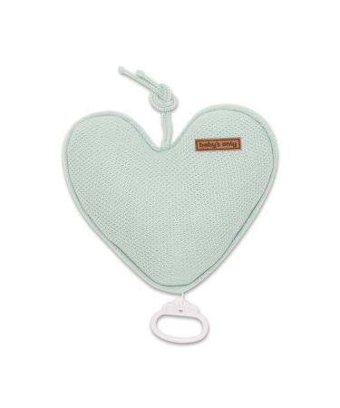 BO Baby's Only - Heart-shaped music box for baby room - Twinkle Twinkle Little Star - 25x22 cm - for boys and girls - Mint
