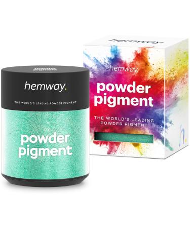 Hemway Powder Pigment Pot 15g / 0.5oz - Metallic Jade Green Multi-Purpose Mica Cosmetic Safe Body Nails Arts Crafts Epoxy Resin Tumblers Halloween Makeup Decorations