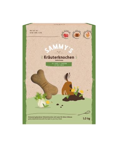 Sammy's herbal bones | Gently baked dog snacks | Herbal bones with fine lamb | 1 kg Herbal bones 1 kg (1 pack)