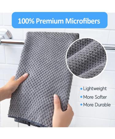 Bathroom Towel Set Dark Gray 4-Pack | Ultra Soft 600GSM Microfiber Bath Towels | Highly Absorbent & Quick Dry | Oversized Spa Hotel Luxury Shower Towels | 35x70 Large Plush Towels | Dark Gray 4-Piece Set - Buy Online on SooperMarket.com