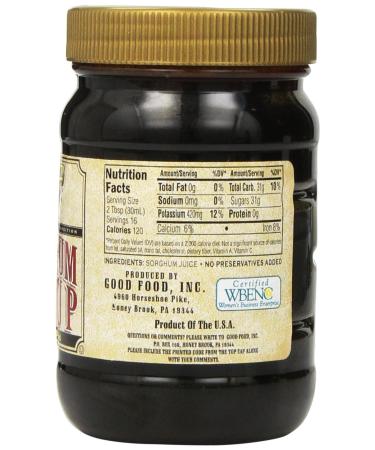 Golden Barrel Sorghum Syrup Wide Mouth Jar - 16 oz - Buy Online on SooperMarket.com