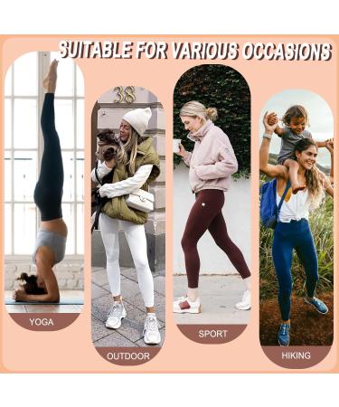 Actinput High Waist Leggings for Women - Opaque Black Sports Yoga Pants | Long Elastic Running & Training Trousers (L-XL) - Buy Online on SooperMarket.com