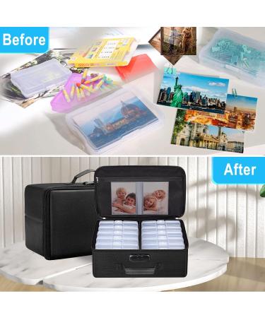 ENGPOW Fireproof Photo Storage Box with Lock - Organize & Protect Valuables, Portable Collapsible Container for Photos & Pictures + 12 Inner Cases - Buy Online on SooperMarket.com