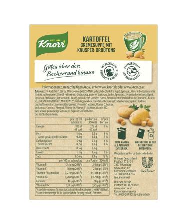 Buy KNORR Cup A Soup Potato Cream Soup - 48g (12 Pack) | No Additives or Dyes | Fast & Delicious International Shipping - Buy Online on SooperMarket.com