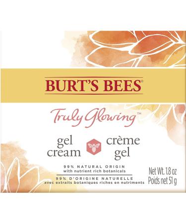 Burt's Bees Truly Glowing Replenishing Gel Face Cream Face Moisturizer for Normal and Combination Skin 99% Natural Origin Developed with Dermatologists 51g Gel Cream With Hydrate and Glow Complex - Buy Online on SooperMarket.com