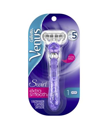Gillette Venus Extra Smooth Swirl Women's Razor - 1 Handle + 1 Refill Purple 2 Piece Set