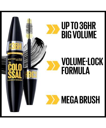 Maybelline Volum' Express Colossal Waterproof Mascara in Very Black - 1 Count - Buy Online on SooperMarket.com