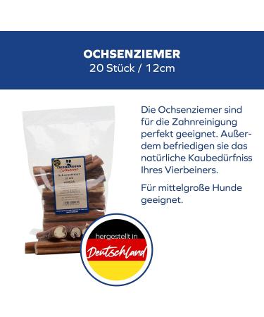 Buy Schwenner Pet Food - 12cm Ochsenziemer Chews for Dogs | 20 Pack | Long-Lasting 650g Chewing Treats - Buy Online on SooperMarket.com