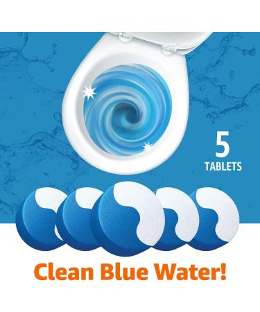 Amazon Basics Toilet Bowl Cleaner Tablets - Oxygen Bleach Unscented 5 Count | International Shipping Available - Buy Online on SooperMarket.com