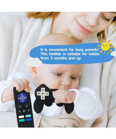 BigSpinach Black Teething Video Game Control Toy Teether for Baby - Remote Control Design - Buy Online on SooperMarket.com
