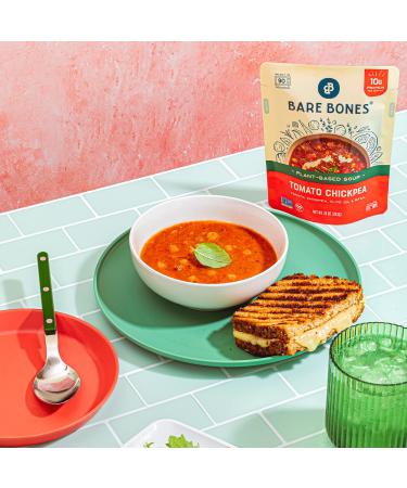 Bare Bones Tomato Chickpea Plant Based Soup 10 oz Pack of 8 - Vegan, Gluten Free, Non-GMO, Ready-to-Eat in 90 Seconds - Buy Online on SooperMarket.com