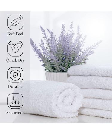 GOLD TEXTILES Premium Washcloths Towel Set - 12 Pack White 12x12 Inches - Soft & Machine Washable - Ideal for Sports & Workouts - 12 White Washcloths Included - Buy Online on SooperMarket.com