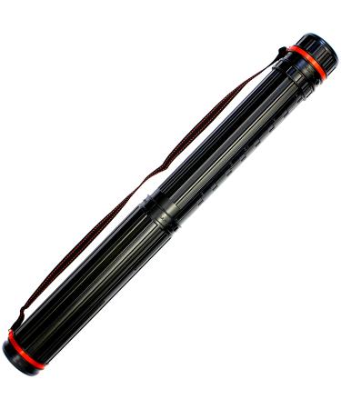 VViViD 25  - 40.75  inch Black Telescoping Storage Tube  with Carrying Strap  for Posters  Documents  Art  Blueprints  and More