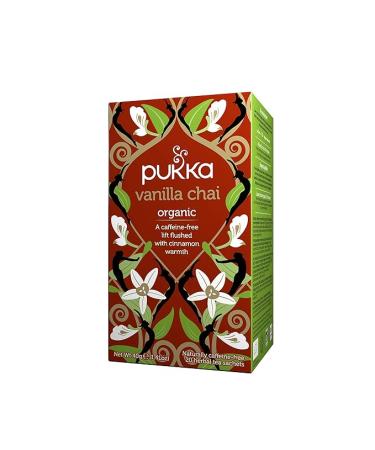 Pukka Organic Tea Bags Vanilla Chai Herbal Tea with Cinnamon & Cardamom Perfect for Caffeine-free Pick-me Up 20 Count (Pack of 6) 120 Tea Bags - Buy Online on SooperMarket.com