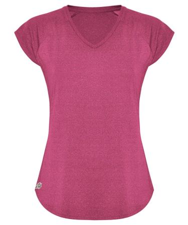 GO HEAVY Women's Fitness Functional Sports T-Shirt Running Shirt M Pink