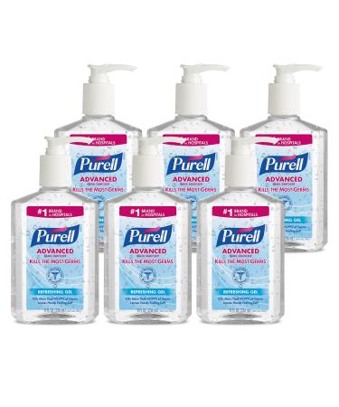 Purell Advanced Hand Sanitizer Refreshing Gel 8 fl oz Pump Bottle (Pack of 6) - 9652-04-EC