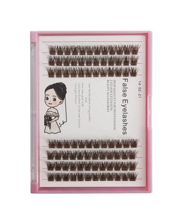 Bodermincer D Curl Brown Cluster Eyelash Extensions - Natural 3D Russian Volume Faux Lashes (14MM) for a Stunning Look - Shop Now - Buy Online on SooperMarket.com