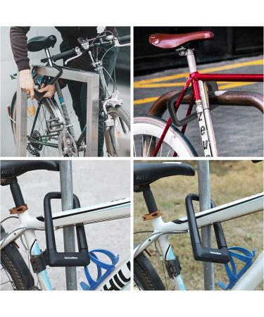 ValueMax 17mm Heavy Duty Bike U-Lock with Mounting Bracket | Anti Theft U-Lock for Bicycles/Motorcycles/Scooters | Black - Buy Online on SooperMarket.com