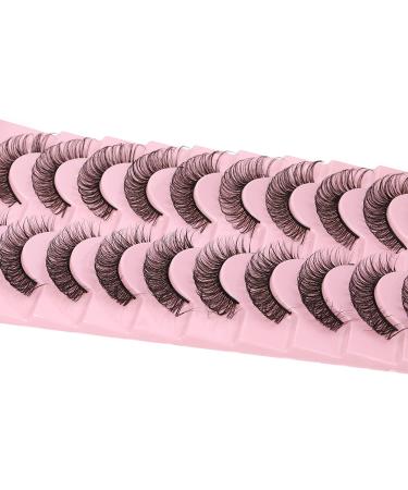 Wiwoseo 3D Russian Strip Lashes - Natural Look, 15MM Wispy & Fluffy, 10 Pairs - Buy Online on SooperMarket.com