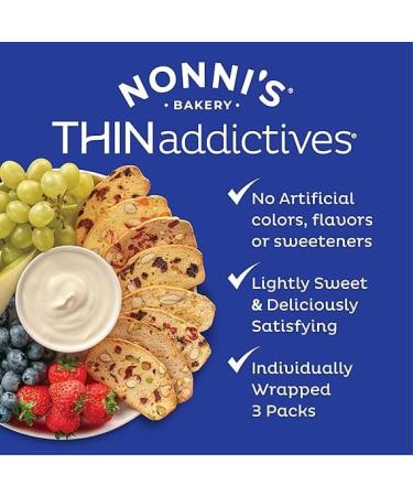 Nonni's THINaddictives Almond Thin Cookies - Mango & Coconut Biscotti Italian Cookies - 4.4 oz 3 Pack - Buy Online on SooperMarket.com