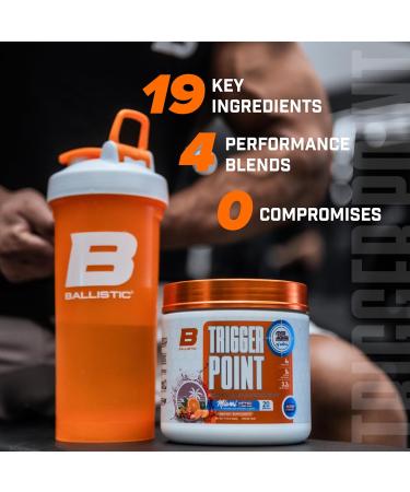 Trigger Point Miami Ice Preworkout & nitric oxide booster powder by Ballistic Supps with 25 grams of active ingredients per scoop with citrulline creatine betaine beta-alanine taurine & l-tyrosine - Buy Online on SooperMarket.com
