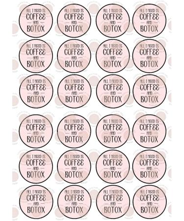 24 Coffee Cupcake Toppers All I Need Is Coffee & Wrinkle Free Theme Edible Premium Thickness SWEETENED Vanilla Wafer Rice Paper Discs Cake Decorations - Buy Online on SooperMarket.com