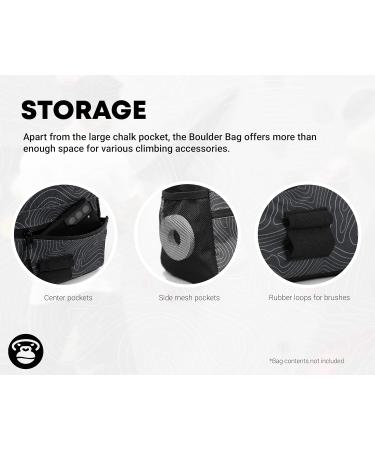APE13 Chalkbag Boulder Set - Premium Chalk Bag Brush & Chalk for Bouldering - Perfect Gift & Ample Space for Accessories - Buy Online on SooperMarket.com