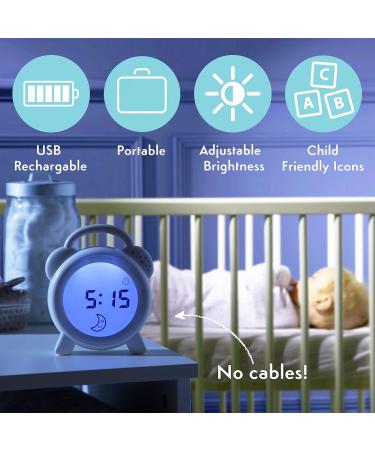PurFlo Snoozee Sleep Trainer Clock for Toddlers | Kids Alarm Clock & Night Light | Rechargeable & Portable - Buy Online on SooperMarket.com