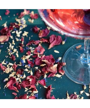 Edible 'Winter Berry' - 50g- Dried Flower Petal Mix - Red Rose White Daisy and Purple Mallow - Food Grade - Culinary - Cake - Bake - Decoration (413) - Buy Online on SooperMarket.com