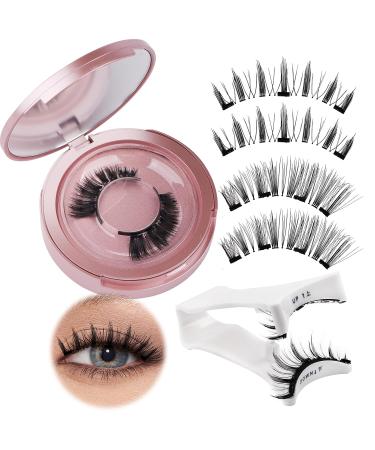 Magnetic Eyelashes with Applicator - No Glue Reusable Lightweight & Soft | 2 Pairs of Wispy Styles by Wendy Lashes (KS02/XM1 - Buy Online on SooperMarket.com