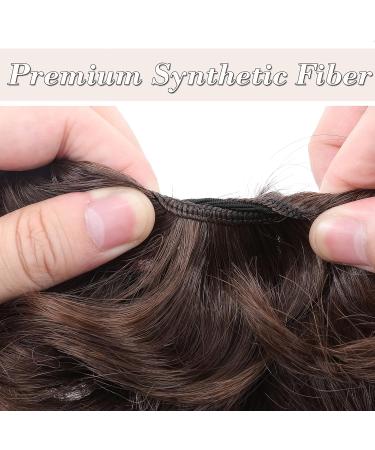 Scrunchie Hair Bun Extension Updo Hairpiece in Dark Brown & Auburn - 45g - Buy Online on SooperMarket.com