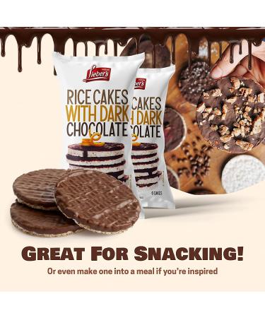 LIEBERS Dark Chocolate Rice Cakes - Kosher Certified, Dairy Free, Gluten Free Snack - Pack of 3 - Buy Online on SooperMarket.com