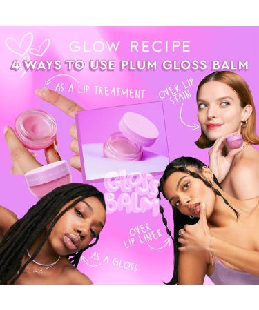 Glow Recipe Plum Plump Lip Balm - Hydrating Overnight Lip Mask & Treatment | Moisturizing High-Shine Gloss (15ml) - Shop Internationally - Buy Online on SooperMarket.com