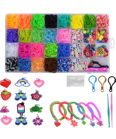 Bubble pig Rubber Band Bracelet Kit, Loom Bracelet Making Kit for Kids, Rubber Bands Refill Loom Set, Rubber Bands for Bracelet Making Kit for
