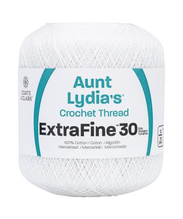 Coats Crochet 180.0201 Extra Fine Crochet Thread  30  White