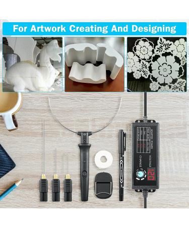 Aolloa 4 in 1 Hot Foam Cutter Set with Digital Voltage Controller | Electric Cutting Machine Pen Kit for Polyethylene Styrofoam Carving - Buy Online on SooperMarket.com