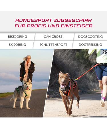 LASALINE X Back Dog Harness for Canicross Dogscooter & Bikejoring - Black & Neon Orange - Ideal for Active Dogs - Buy Online on SooperMarket.com