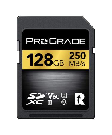 Prograde Digital SD UHS-II 128GB Card V60 Up to 130MB/s Write Speed and 250 MB/s Read Speed | for Professional Vloggers, Filmmakers, Photographers & Content Curators