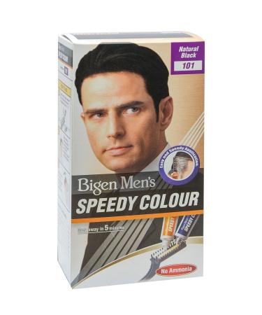 Bigen Mens Speedy Hair Colour Ammonia Free- Natural Black -101 Black 7 Count (Pack of 1)